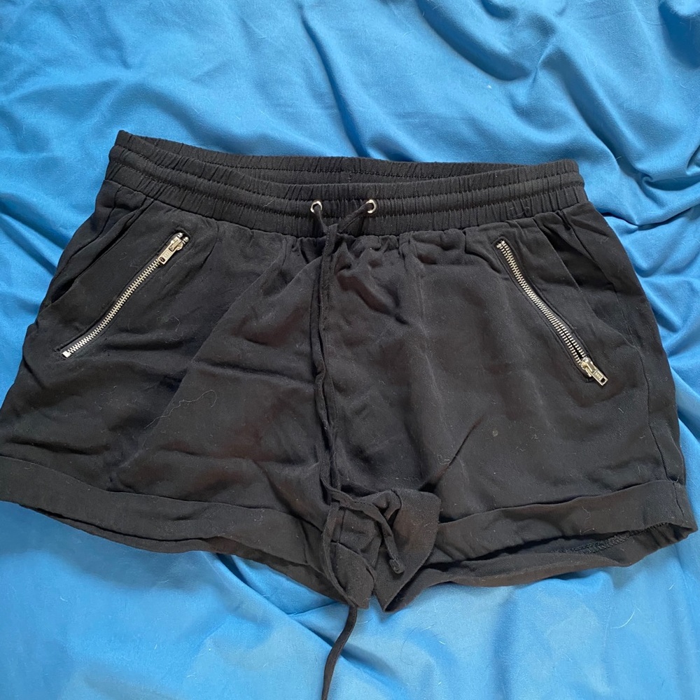 Black flowy shorts